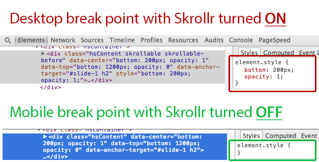 Skrollr disabled/enabled