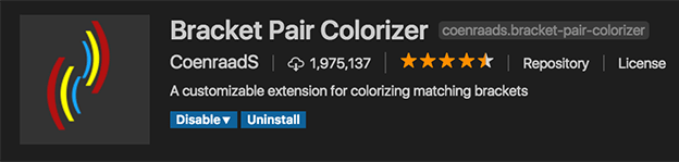 Bracket Pair Colorizer for VScode