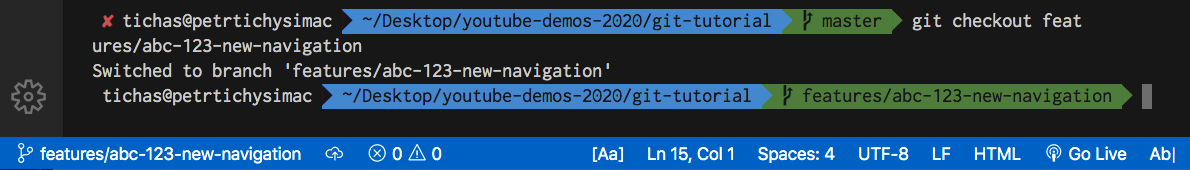 git switch branch commandline