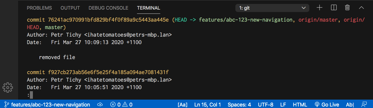 git switch branch detached head